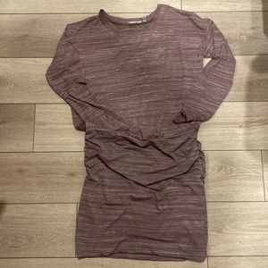 Athleta long sleeve rouched dress size Medium